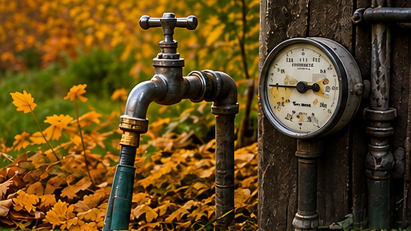 Wasser abstellen und Ablesen der Zählerstände